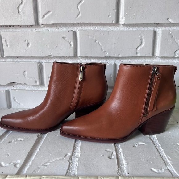 Sam Edelman Shoes - Sam Edelman Walden Western Bootie, Whiskey Leather, Size 6.5